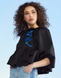 CYNTHIA ROWLEY Annabelle Cotton Blouse -Cynthia Rowley Shop 9 d89f6b95 db87 48bc afb9 657c26f9a5c1