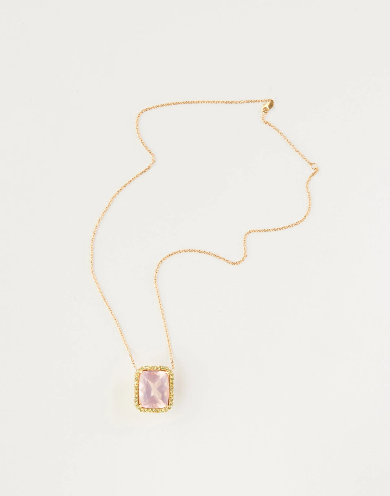 CYNTHIA ROWLEY Rose Quartz And Peridot Pendant 3 CYNTHIA ROWLEY Rose Quartz And Peridot Pendant