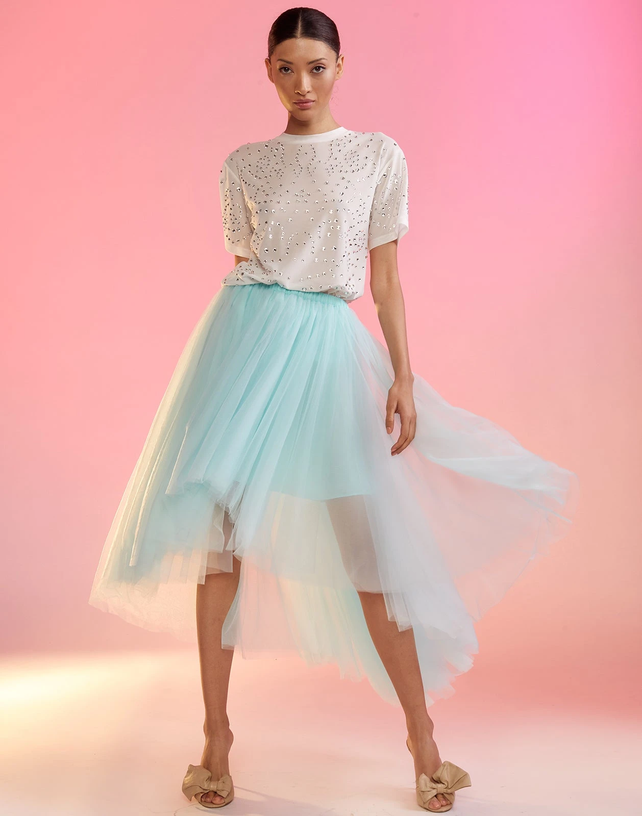 CYNTHIA ROWLEY High Low Tulle Skirt 4 CYNTHIA ROWLEY High Low Tulle Skirt - Image 2