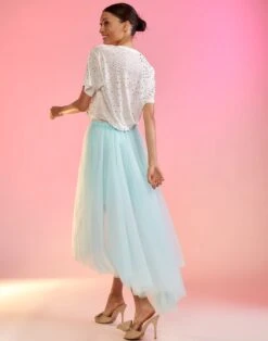 CYNTHIA ROWLEY High Low Tulle Skirt 9 CYNTHIA ROWLEY High Low Tulle Skirt -Cynthia Rowley Shop aqua6