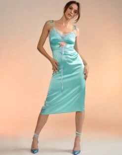 CYNTHIA ROWLEY Iris Silk Slip Dress