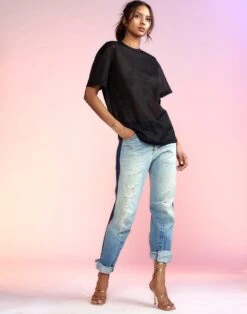 CYNTHIA ROWLEY Glitter Tee -Cynthia Rowley Shop blacktee2