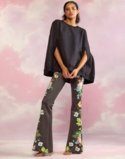 CYNTHIA ROWLEY Bonded Fit And Flare Pant -Cynthia Rowley Shop blk1 7bd0d37a e86a 4d2e 978a c8e0bc9a134d