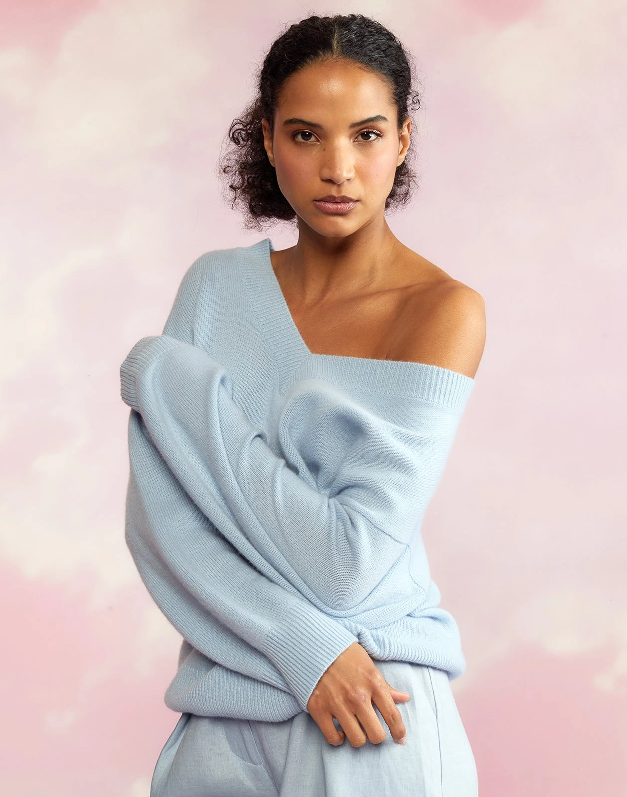 CYNTHIA ROWLEY Talia V-Neck Sweater