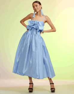 CYNTHIA ROWLEY Aurora Taffeta Dress -Cynthia Rowley Shop blue2