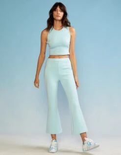 CYNTHIA ROWLEY Bonded Cropped Flare Pant 16 CYNTHIA ROWLEY Bonded Cropped Flare Pant -Cynthia Rowley Shop bluepant1