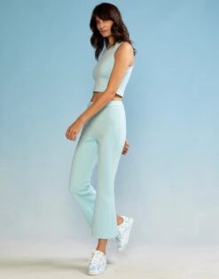 CYNTHIA ROWLEY Bonded Cropped Flare Pant 15 CYNTHIA ROWLEY Bonded Cropped Flare Pant -Cynthia Rowley Shop bluepant2