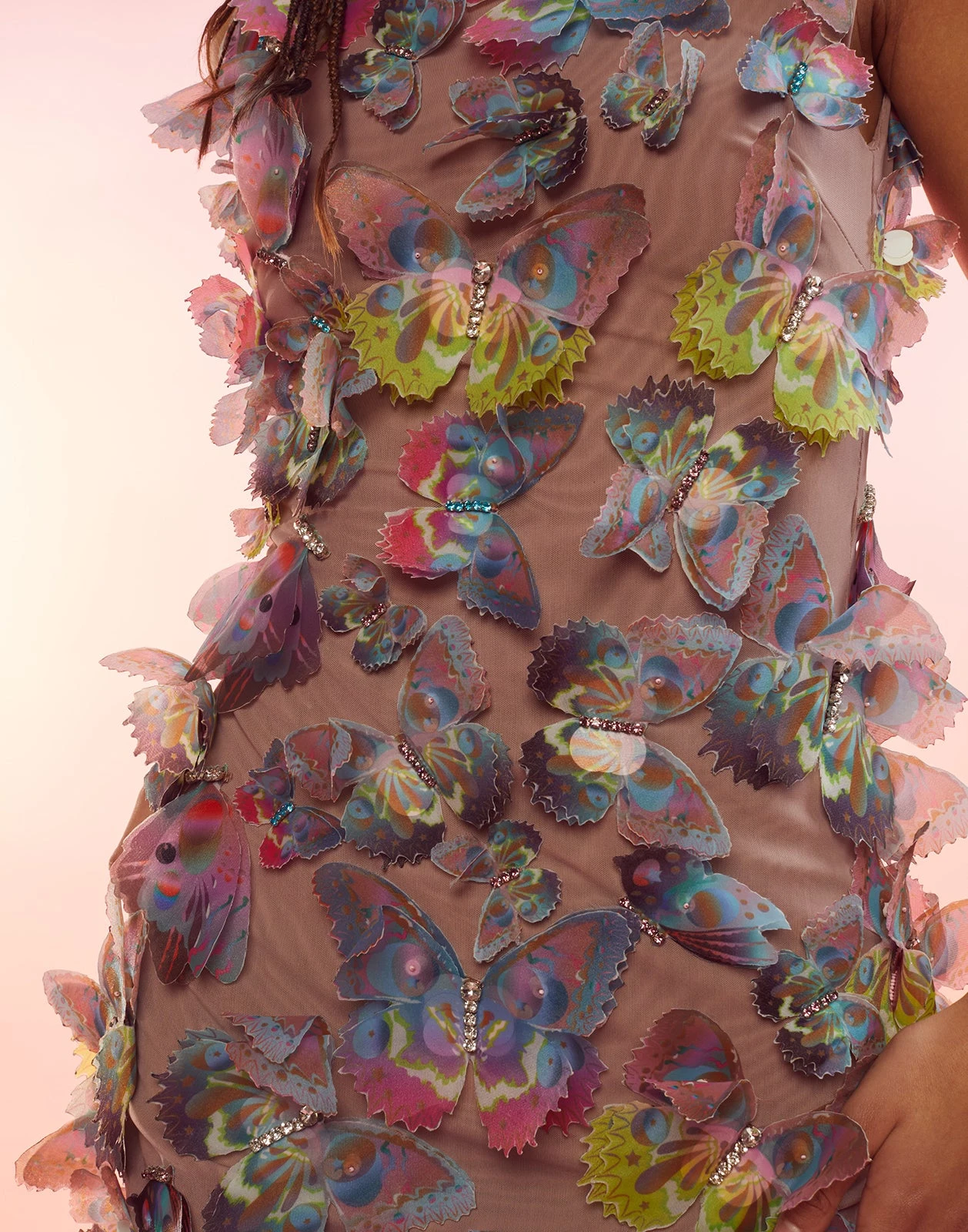 CYNTHIA ROWLEY Butterfly Applique Dress 8 CYNTHIA ROWLEY Butterfly Applique Dress - Image 6