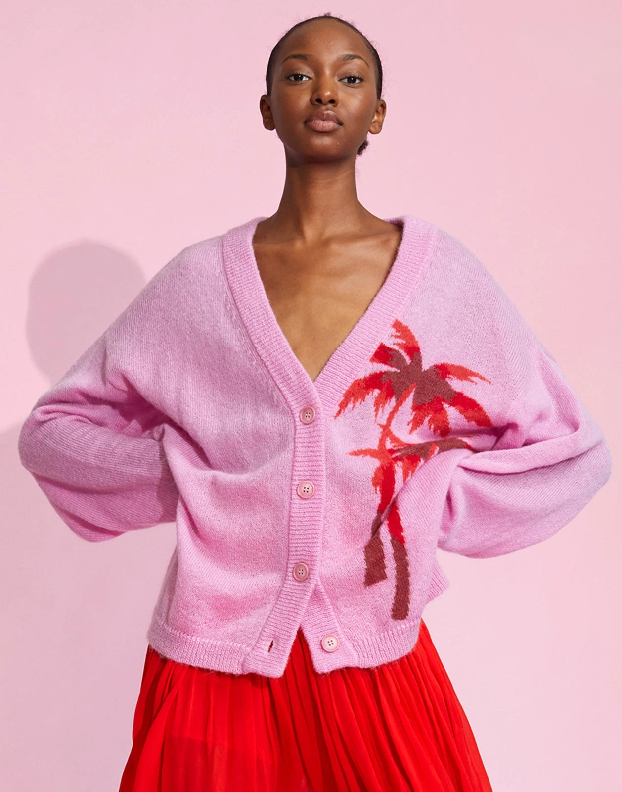 CYNTHIA ROWLEY Intarsia Cardigan 3 CYNTHIA ROWLEY Intarsia Cardigan