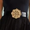 CYNTHIA ROWLEY Gold Flower Buckle Belt -Cynthia Rowley Shop g1 416f22a7 e1e5 40af a95c 412b51308425