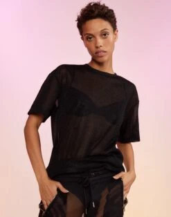 CYNTHIA ROWLEY Glitter Tee -Cynthia Rowley Shop glitertee17