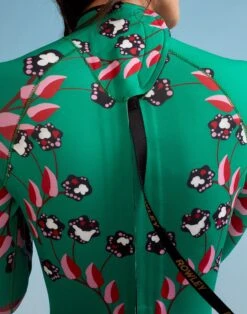 CYNTHIA ROWLEY Vine Floral High Cut Wetsuit -Cynthia Rowley Shop greenwetsuit8