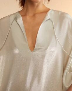 CYNTHIA ROWLEY Silk Lame Kaftan -Cynthia Rowley Shop lame20