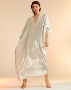CYNTHIA ROWLEY Silk Lame Kaftan -Cynthia Rowley Shop lame9