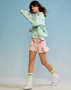 CYNTHIA ROWLEY Strawberry Bonded Mini Skirt -Cynthia Rowley Shop mintltpnkaction3