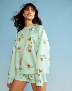 CYNTHIA ROWLEY Bonded Pullover -Cynthia Rowley Shop mintsweatshirt2