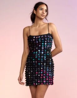 CYNTHIA ROWLEY Bella Sequin Applique Dress -Cynthia Rowley Shop multicolor4