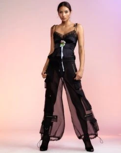 CYNTHIA ROWLEY Organza Cargo Pant -Cynthia Rowley Shop organza5