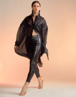 CYNTHIA ROWLEY Oversized Organza Shirt