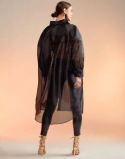 CYNTHIA ROWLEY Oversized Organza Shirt -Cynthia Rowley Shop organzalong7