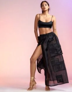 CYNTHIA ROWLEY Organza Cargo Skirt -Cynthia Rowley Shop organzaskirt1