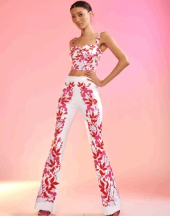 CYNTHIA ROWLEY Devi Bonded Tank -Cynthia Rowley Shop redfloral3