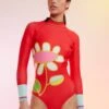 CYNTHIA ROWLEY Spring Daisy Wetsuit -Cynthia Rowley Shop redwetusit2