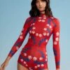 CYNTHIA ROWLEY Vine Floral Wetsuit 2 CYNTHIA ROWLEY Vine Floral Wetsuit -Cynthia Rowley Shop redweysuit2