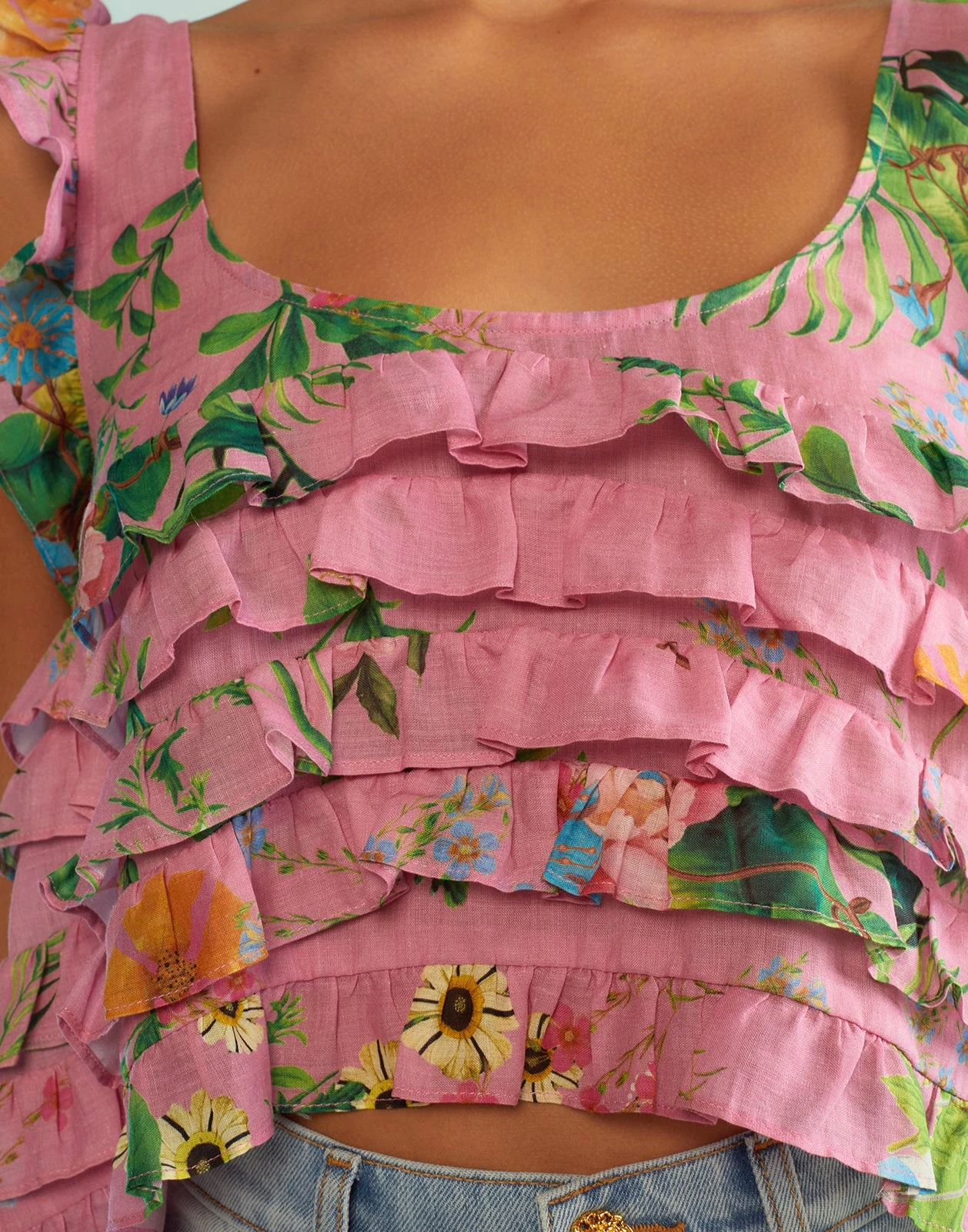 CYNTHIA ROWLEY Nola Ruffle Tank Blouse 8 CYNTHIA ROWLEY Nola Ruffle Tank Blouse - Image 6