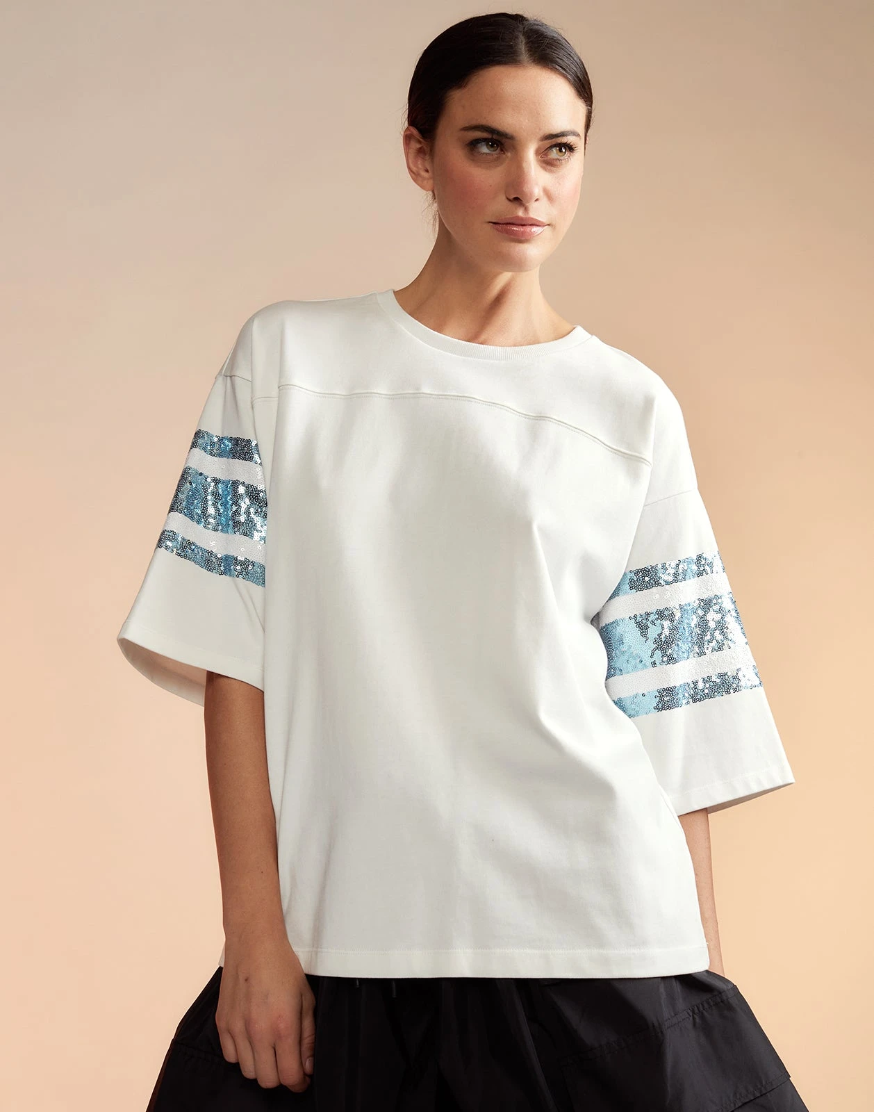 CYNTHIA ROWLEY Sequin Football Jersey 5 CYNTHIA ROWLEY Sequin Football Jersey - Image 3