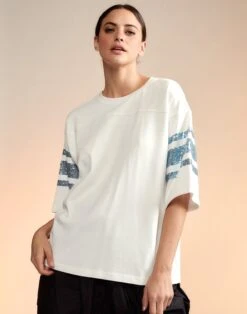 CYNTHIA ROWLEY Sequin Football Jersey