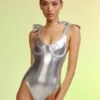 CYNTHIA ROWLEY Chrome Swimsuit 2 CYNTHIA ROWLEY Chrome Swimsuit -Cynthia Rowley Shop silveronepece4