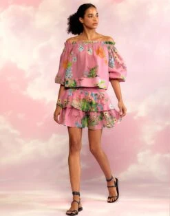 CYNTHIA ROWLEY Nola Smocked Skirt -Cynthia Rowley Shop skirt6 0c087476 e481 4100 be12 26ae0462ca71