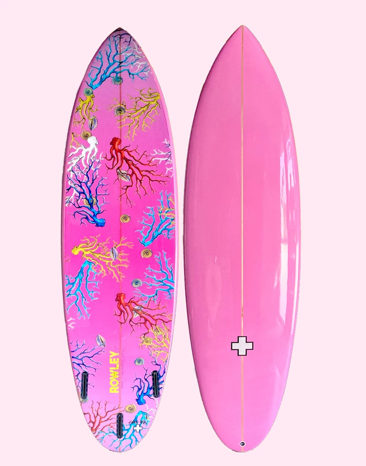 CYNTHIA ROWLEY Custom Short Surfboard - Gradient Corals 3 CYNTHIA ROWLEY Custom Short Surfboard - Gradient Corals