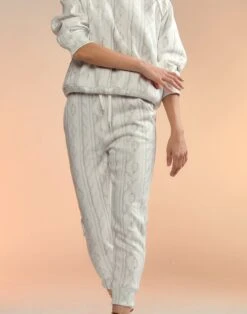 CYNTHIA ROWLEY Cable Knit Printed Lounge Pants -Cynthia Rowley Shop sweatpant5