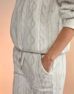 CYNTHIA ROWLEY Cable Knit Printed Lounge Pants -Cynthia Rowley Shop swetapnt3