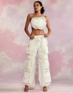 CYNTHIA ROWLEY Kim Cargo Pant -Cynthia Rowley Shop white3 7df3c75b 09e5 4b75 a3a2 2a82ea07db73