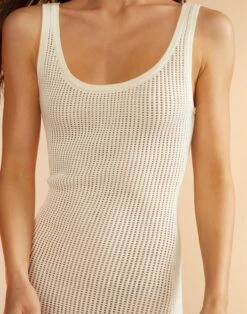 CYNTHIA ROWLEY Zia Crochet Knit Dress -Cynthia Rowley Shop whitetank4